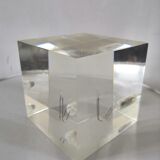 Cube lamp in plexi Plugg design Habitat 2000s