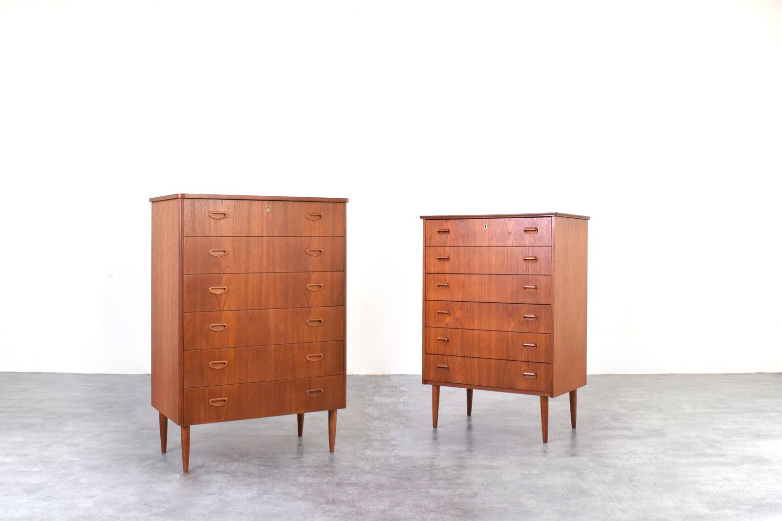 Mid-Century Danish Teak Chests of Drawers, 1960s., Set of 2
