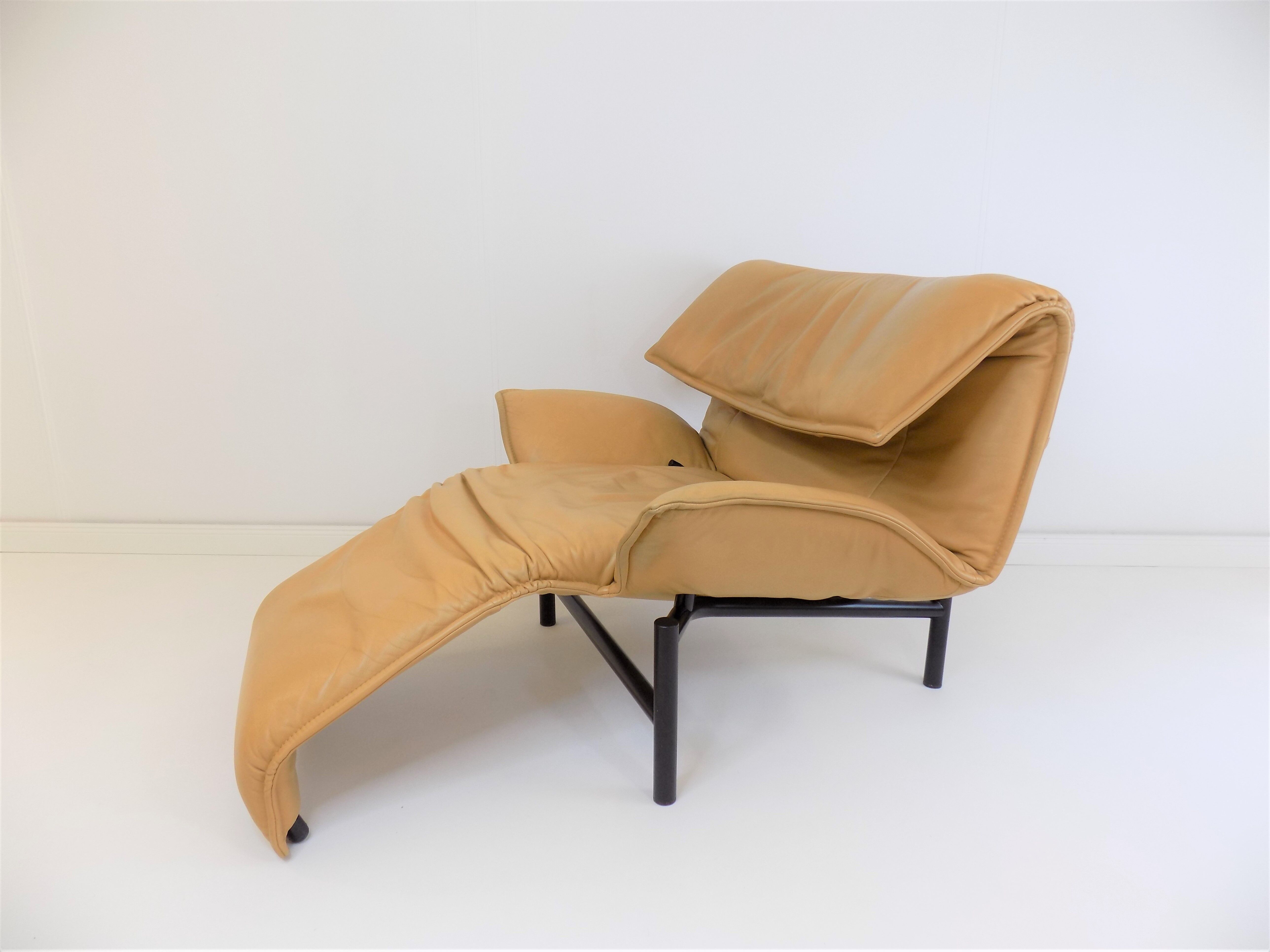 Cassina Veranda leather armchair by Vico Magistretti