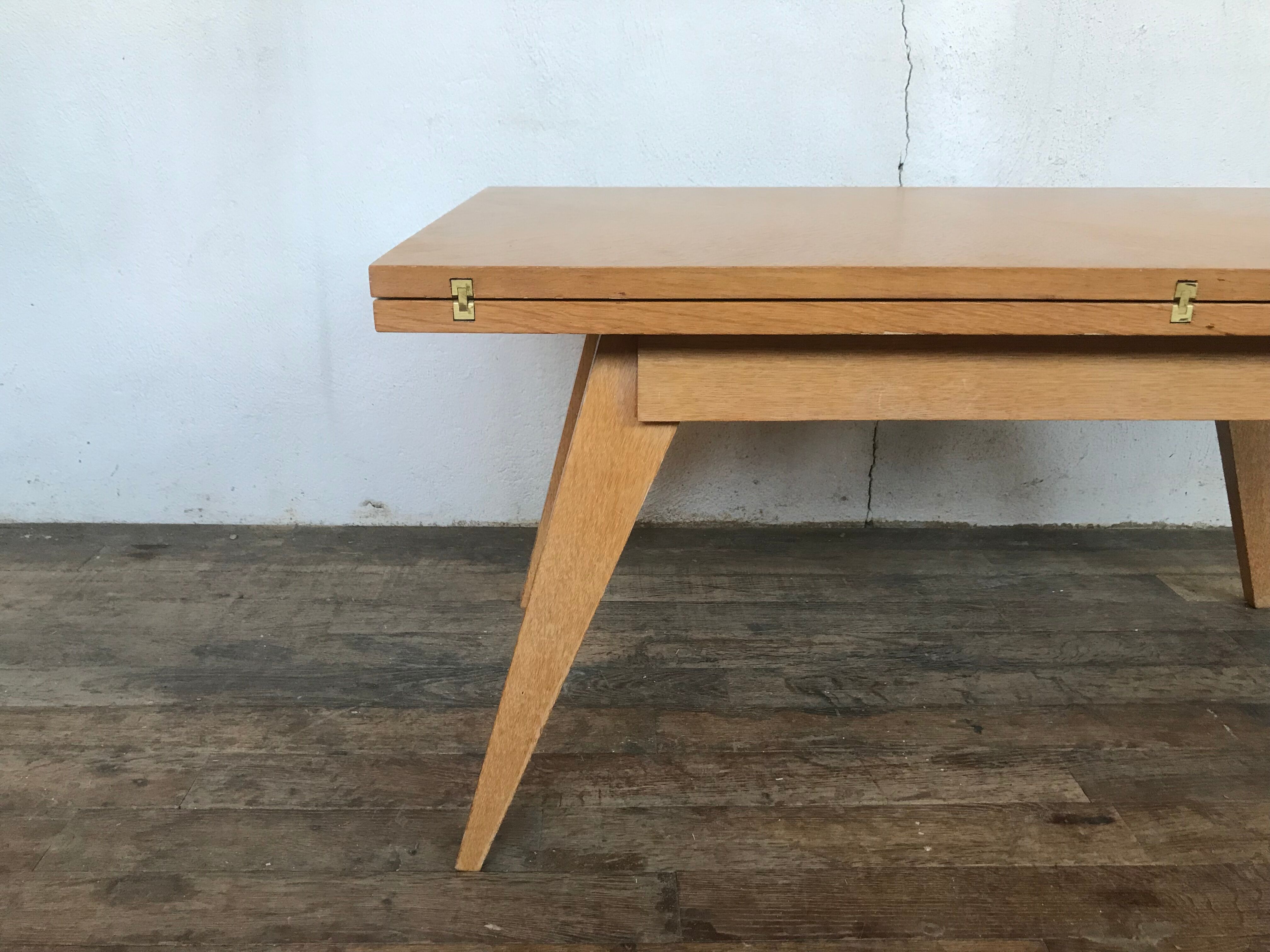 Modular coffee table up and down vintage feet compass