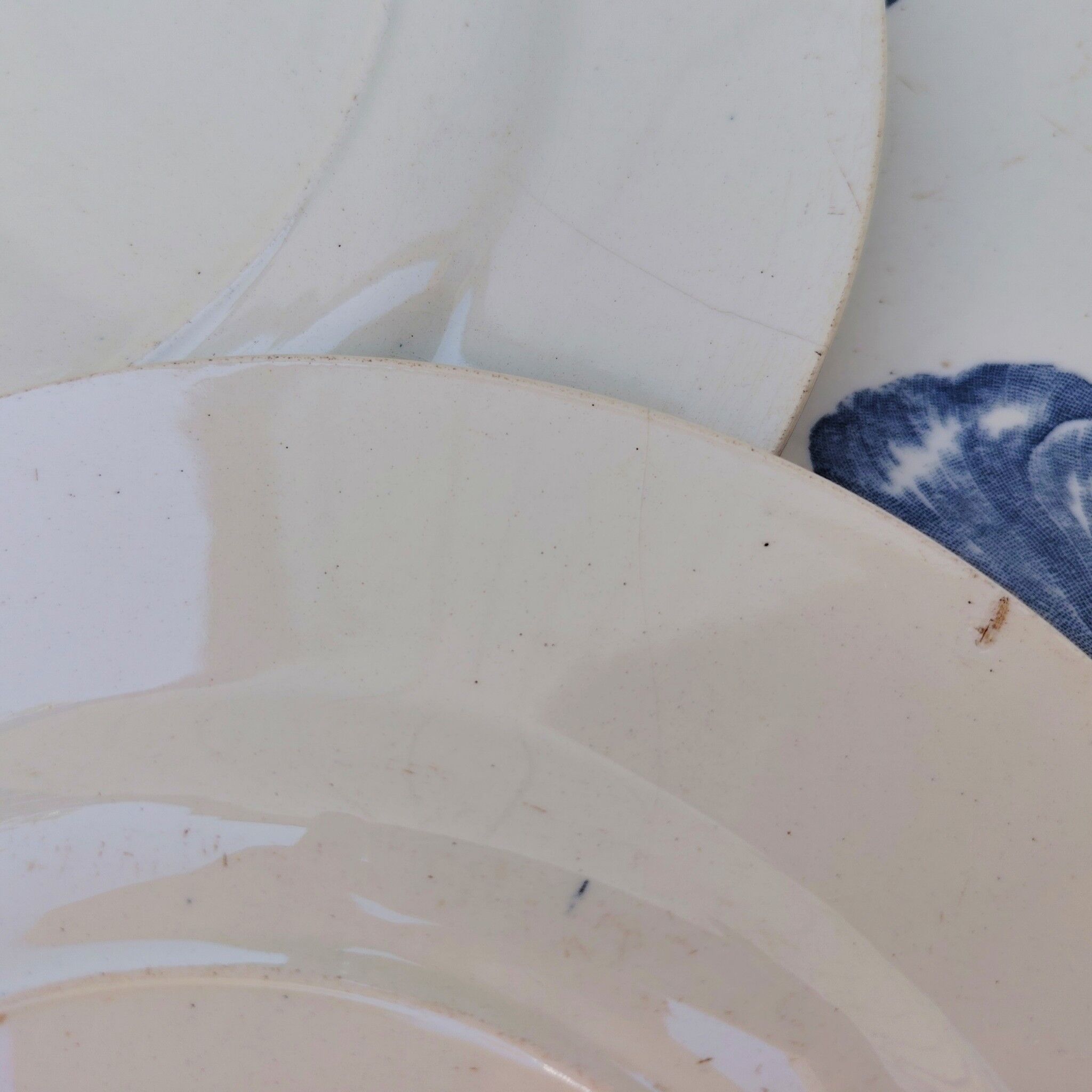 Plates, the salt shakers model the violets, ironstone.