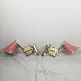 Pair of Italian Mid-Century Scissor Wall Lamps, 1950's