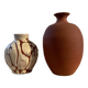Duo de vases vintage en terre cuite