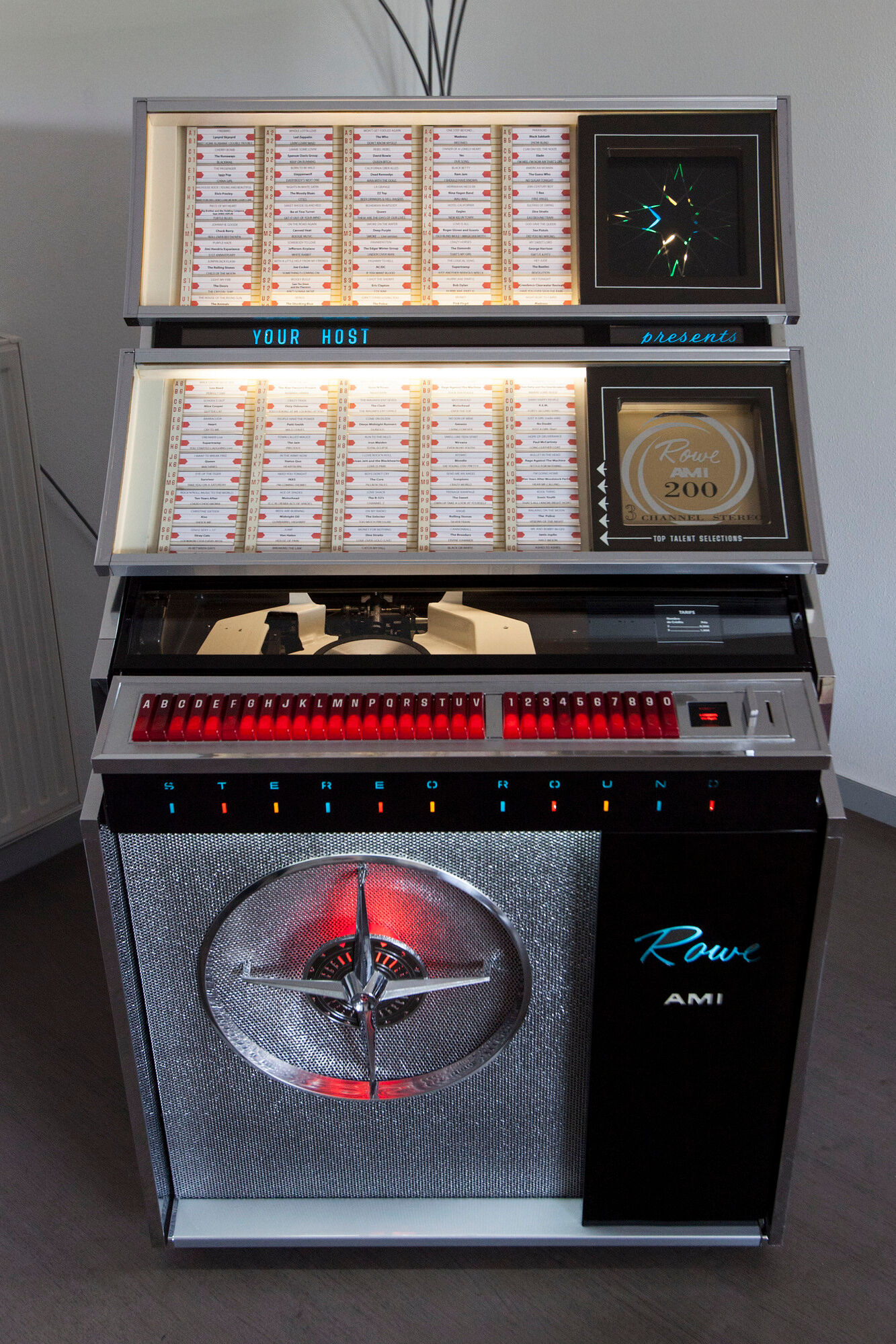Jukebox Rowe friend from 1963 model"Jal" capa 100 vinyl compilation pop, rock, metal from 1950 to 1990