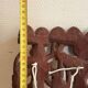 Ancient Carved Wall Panel Deity Wood Thailand Burma Myanmar