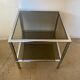 Square coffee table, chrome and smoked glass, 1970s