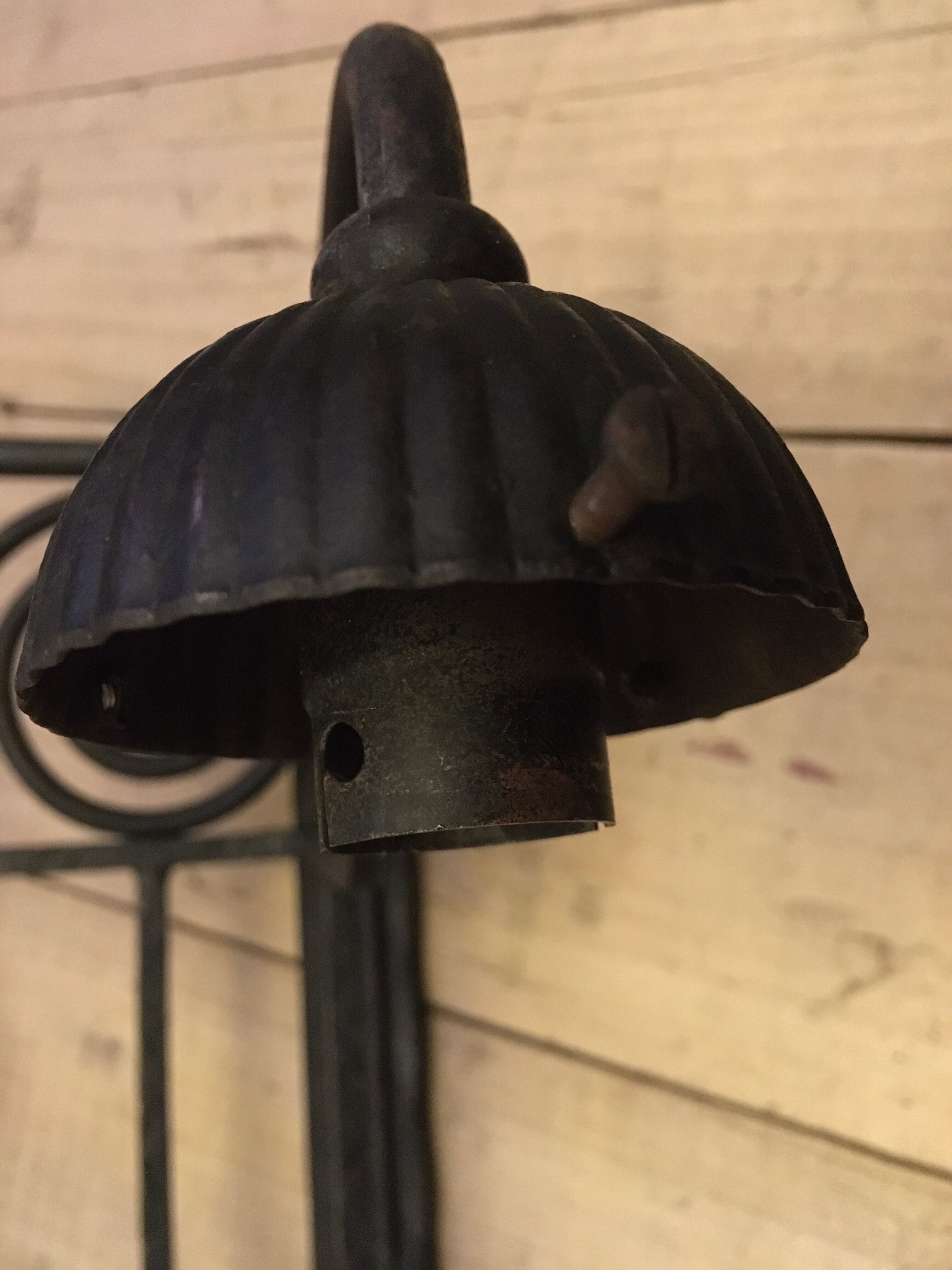 Wrought iron wall lamp