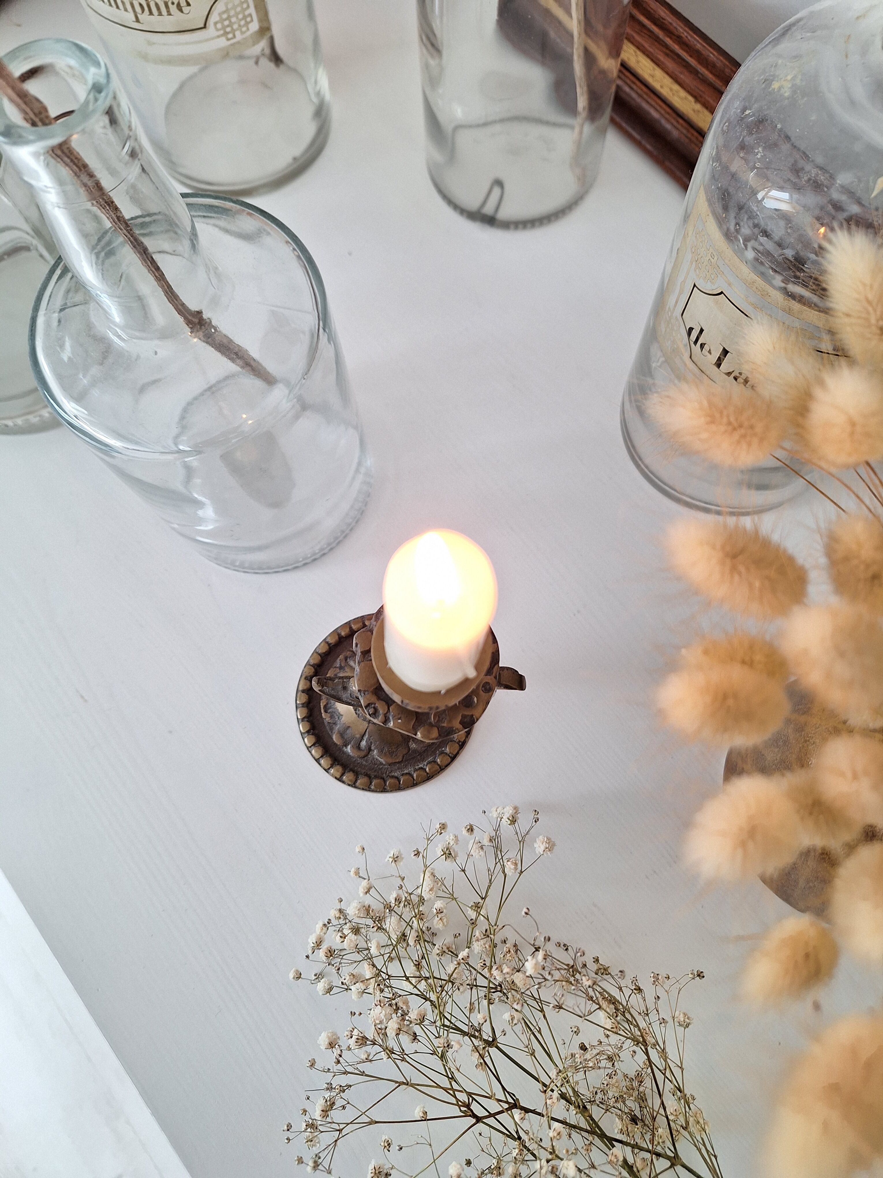 Vintage brass candle holder