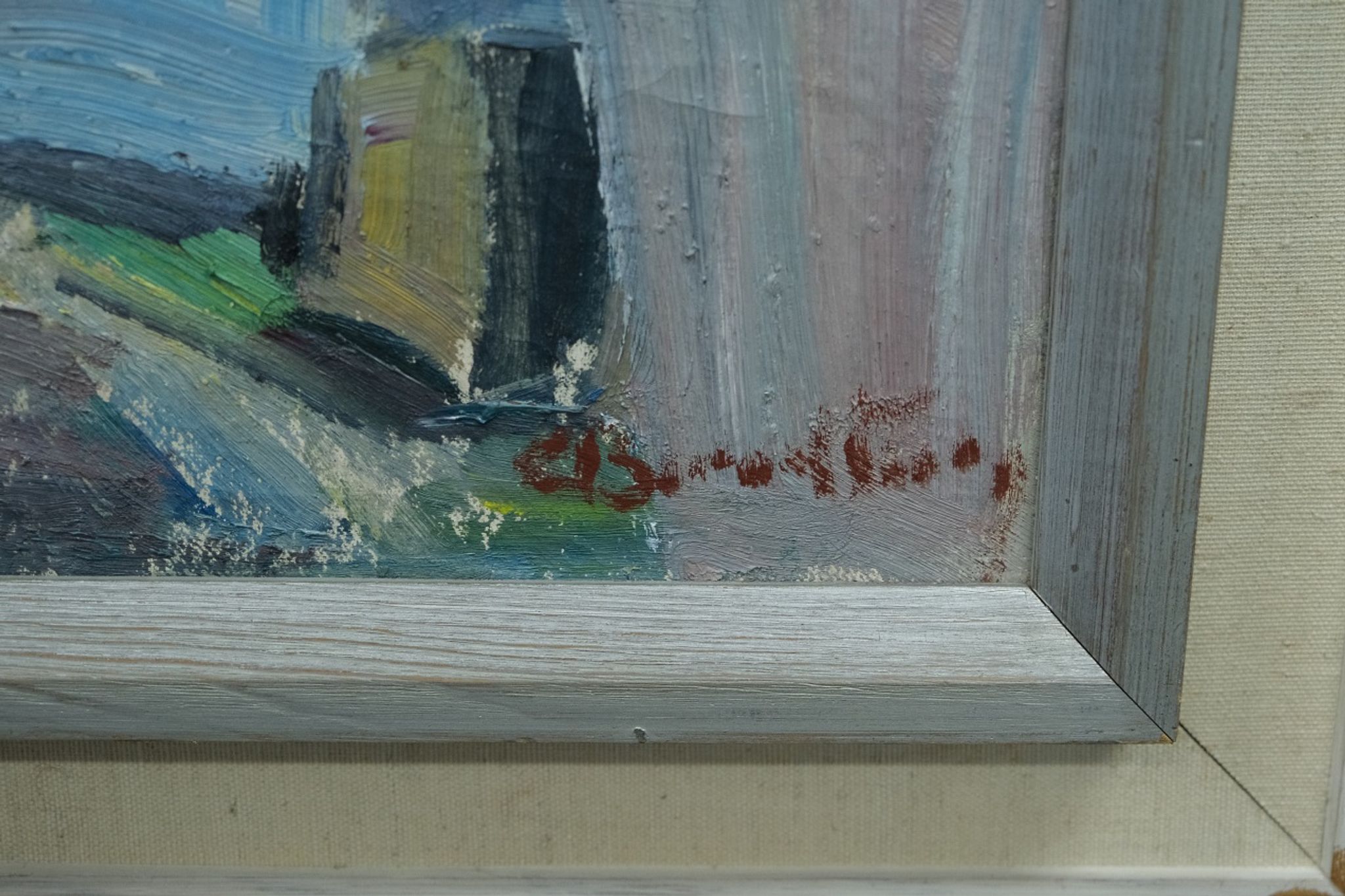 Carl Berndtsson, Swedish Modern Painting, 1960s, Oil on Canvas, Framed