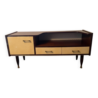 Enfilade meuble tv vintage en teck