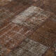 Handwoven anatolian contemporary 204 cm x 302 cm brown patchwork rug