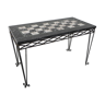 Coffee table with different types of marble inlaid top