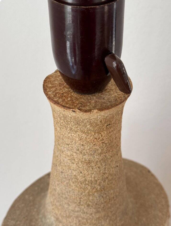 Vintage stoneware table lamp by Bodil Marie Nielsen, 1970s