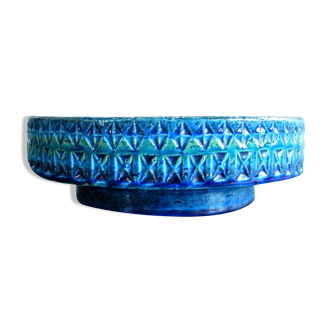 Mid-Century Italian Rimini Blu' Series Ceramic Bowl by Aldo Londi for Bitossi, 1960s