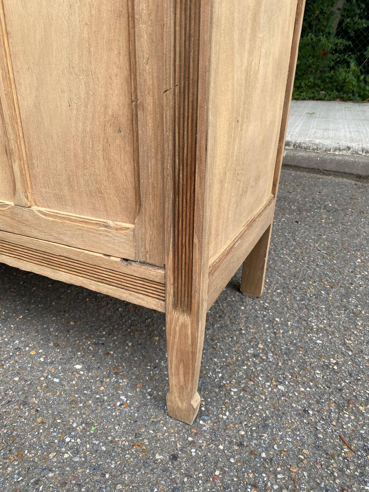 Vintage Parisian Art Deco sideboard renovated in wood 1945