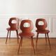 Set of 3 bistro chairs, Baumann, 1960