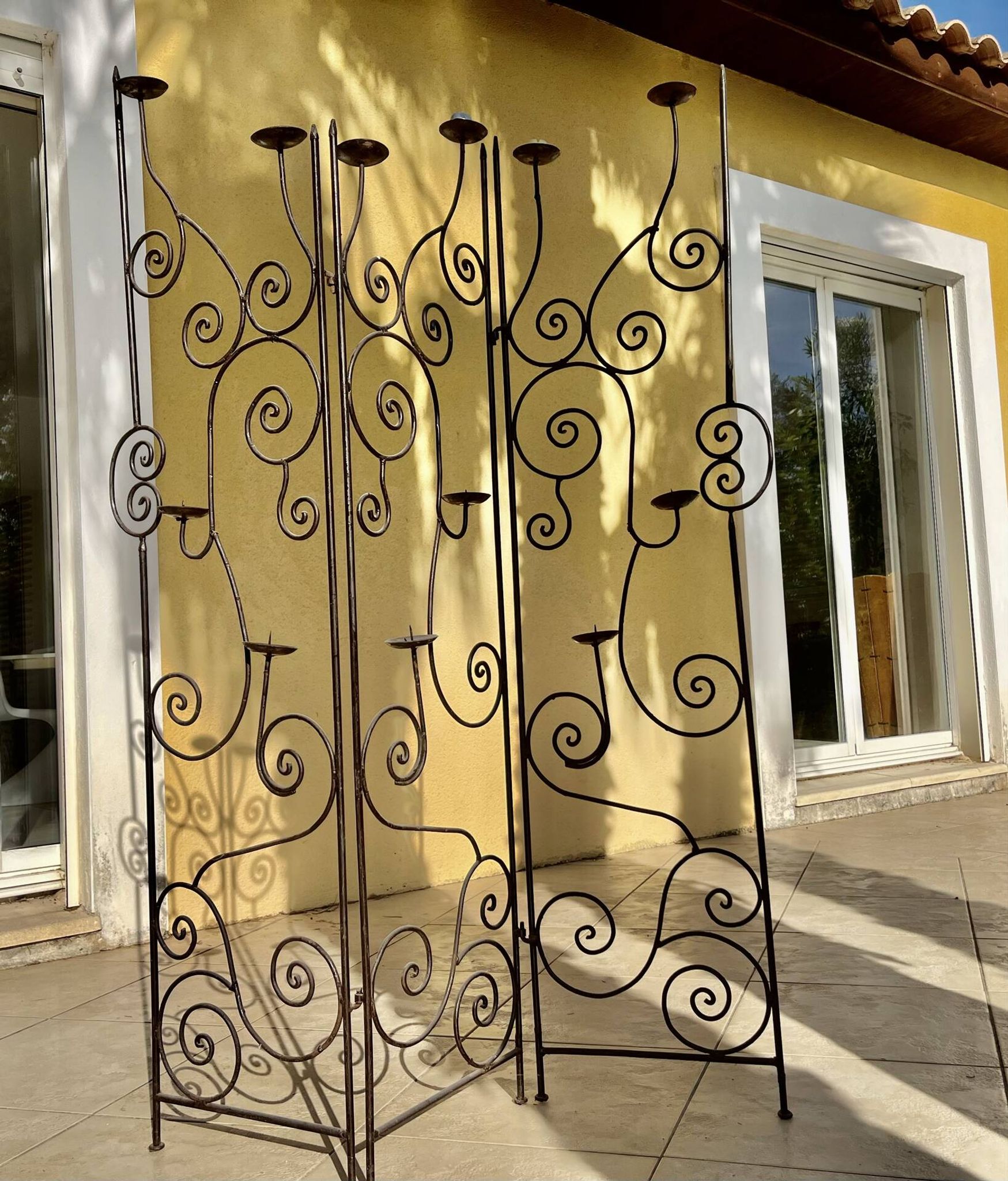 Screen Candle Holder Iron