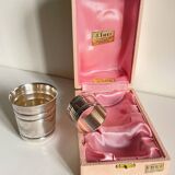 Silver-plated glass and napkin ring by UDNER