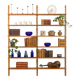 Danish oak modular shelving system 12 shelves