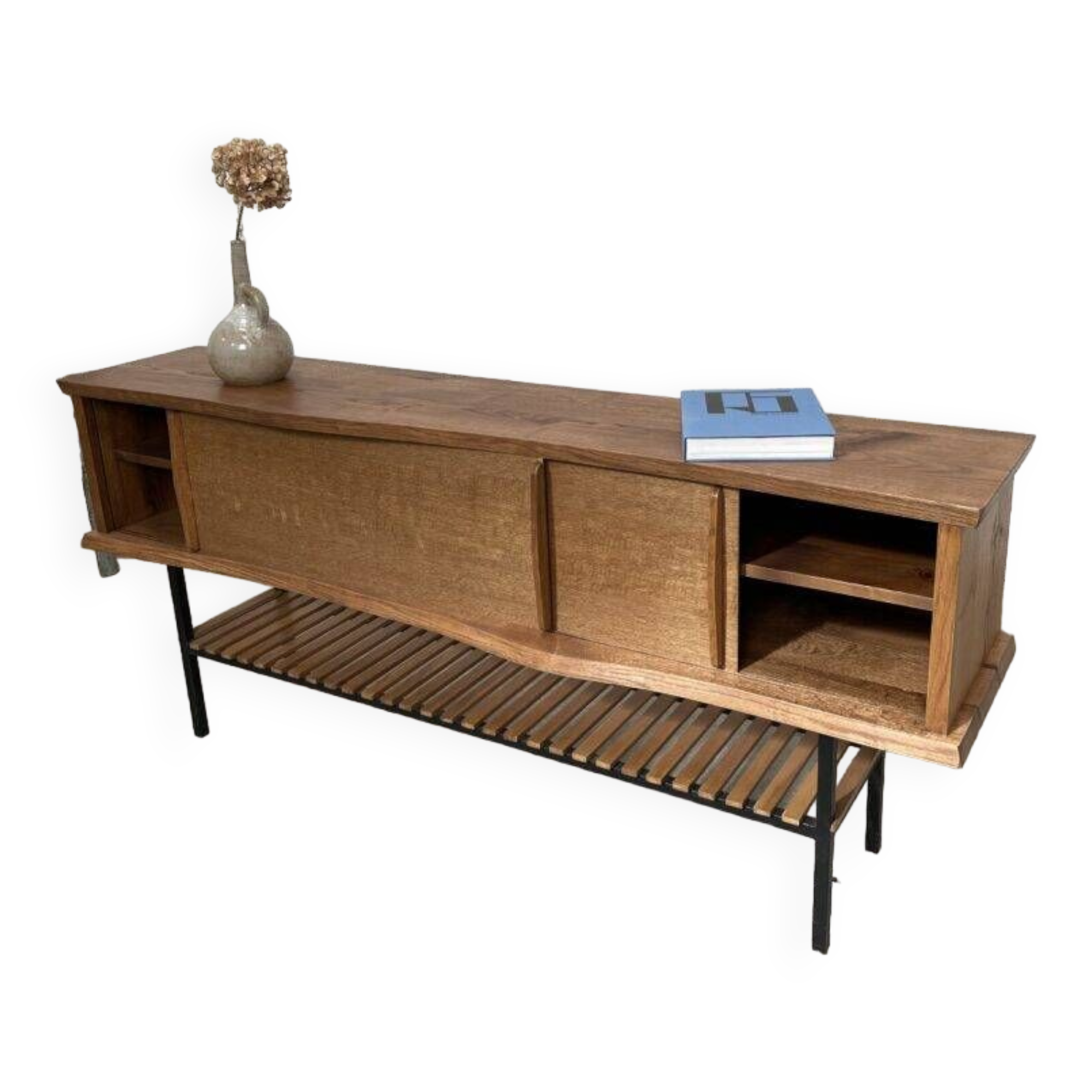 Vintage Scandinavian oak sideboard