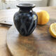 Artisan vase with floral motifs