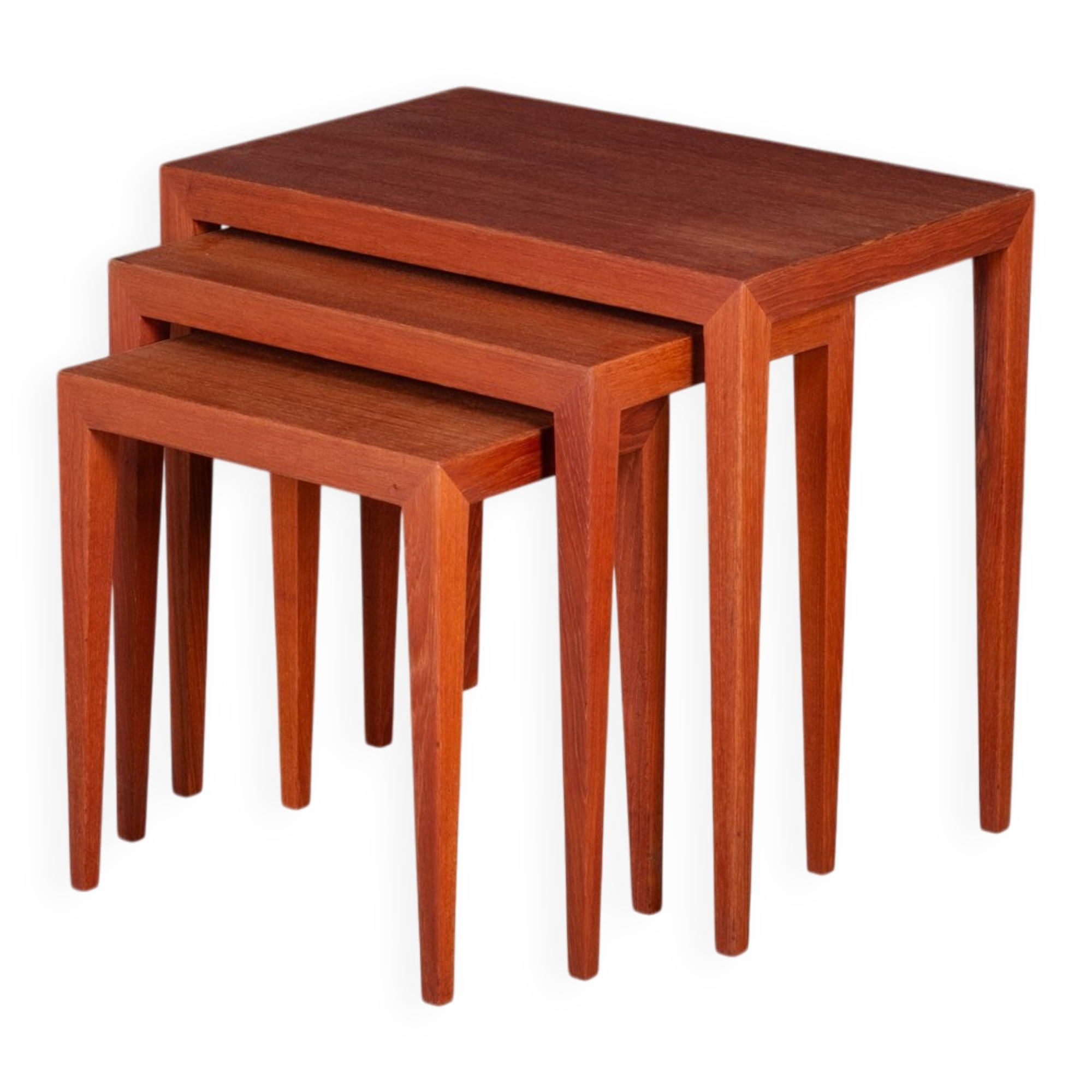 Nest of Teak Tables by Severin Hansen for Haslev Møbelfabrik, 1950s, Set of 3