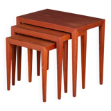 Nest of Teak Tables by Severin Hansen for Haslev Møbelfabrik, 1950s, Set of 3
