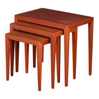 Nest of Teak Tables by Severin Hansen for Haslev Møbelfabrik, 1950s, Set of 3