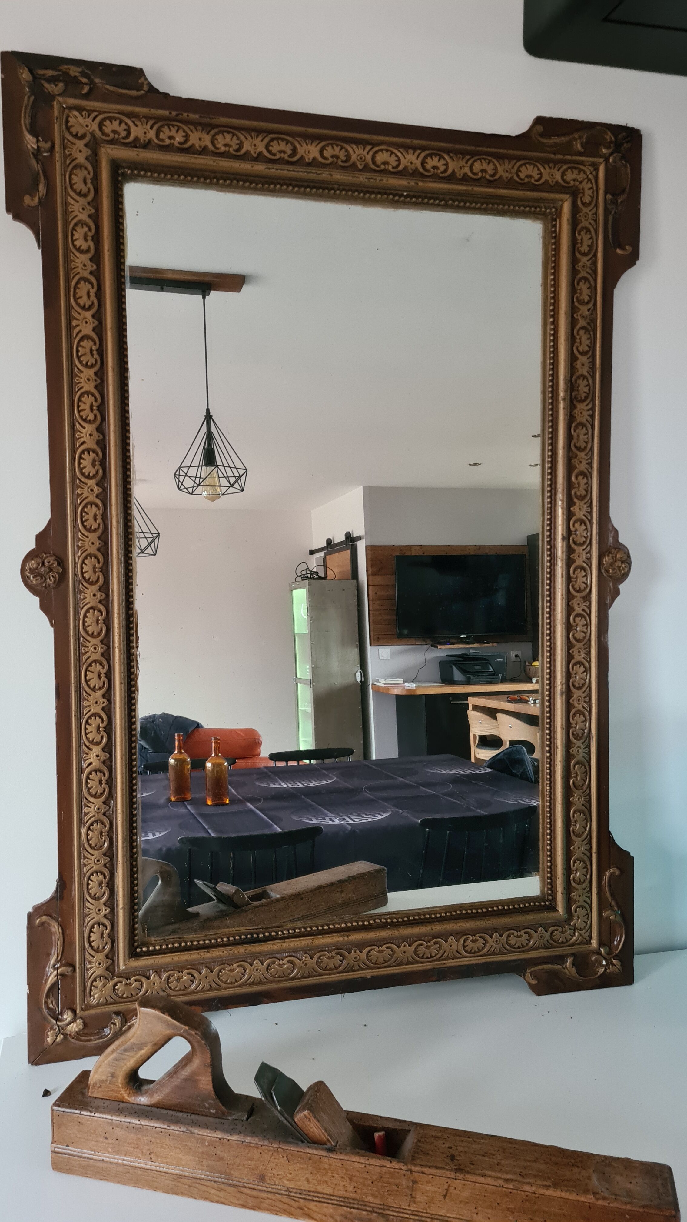 Mirror XIXth in wood 113 x 78 cm