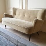 Canapé sofa Club Wing EGG chair organic annéee 50
