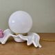 Old lamp in white and opaline ceramic