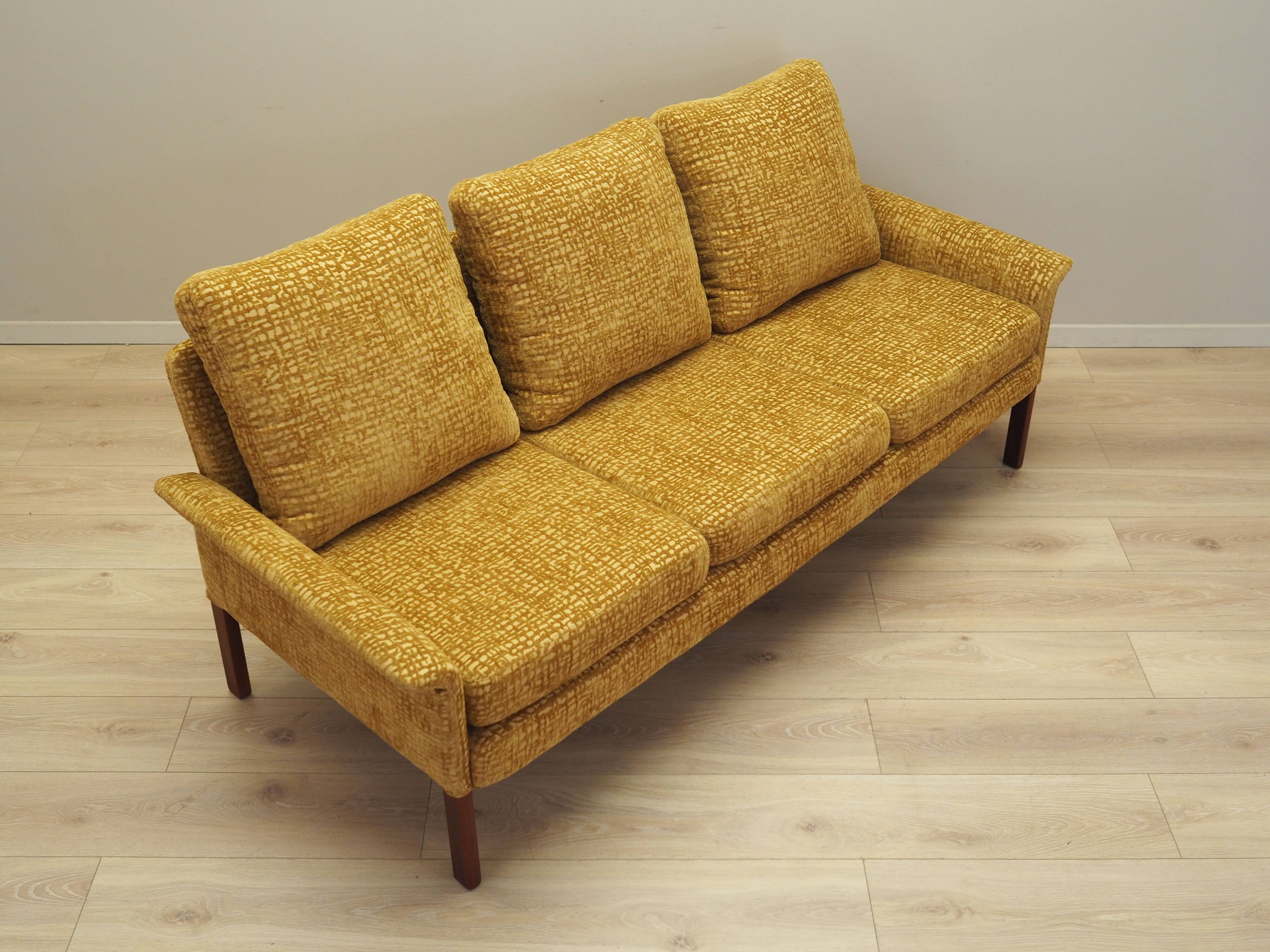 Mustard sofa, Danish design, 1960s, designer: Hans Olsen