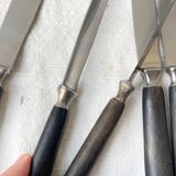 10 Vintage knives in wood and steel LA ROSE, silver medal, France