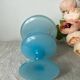 Vintage blue opaline vase