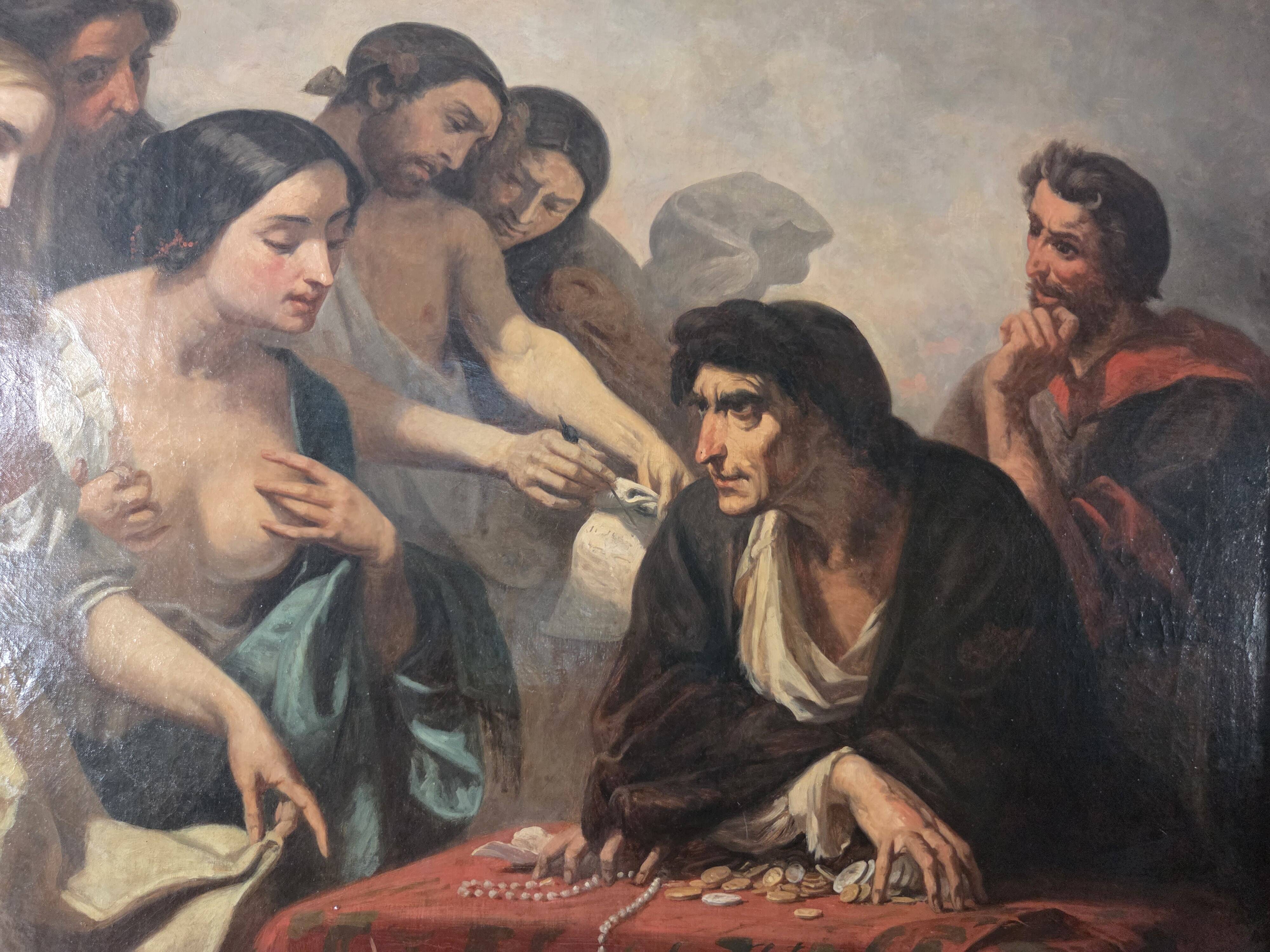 Tableau HST "femmes vendant leur âmes au diable"