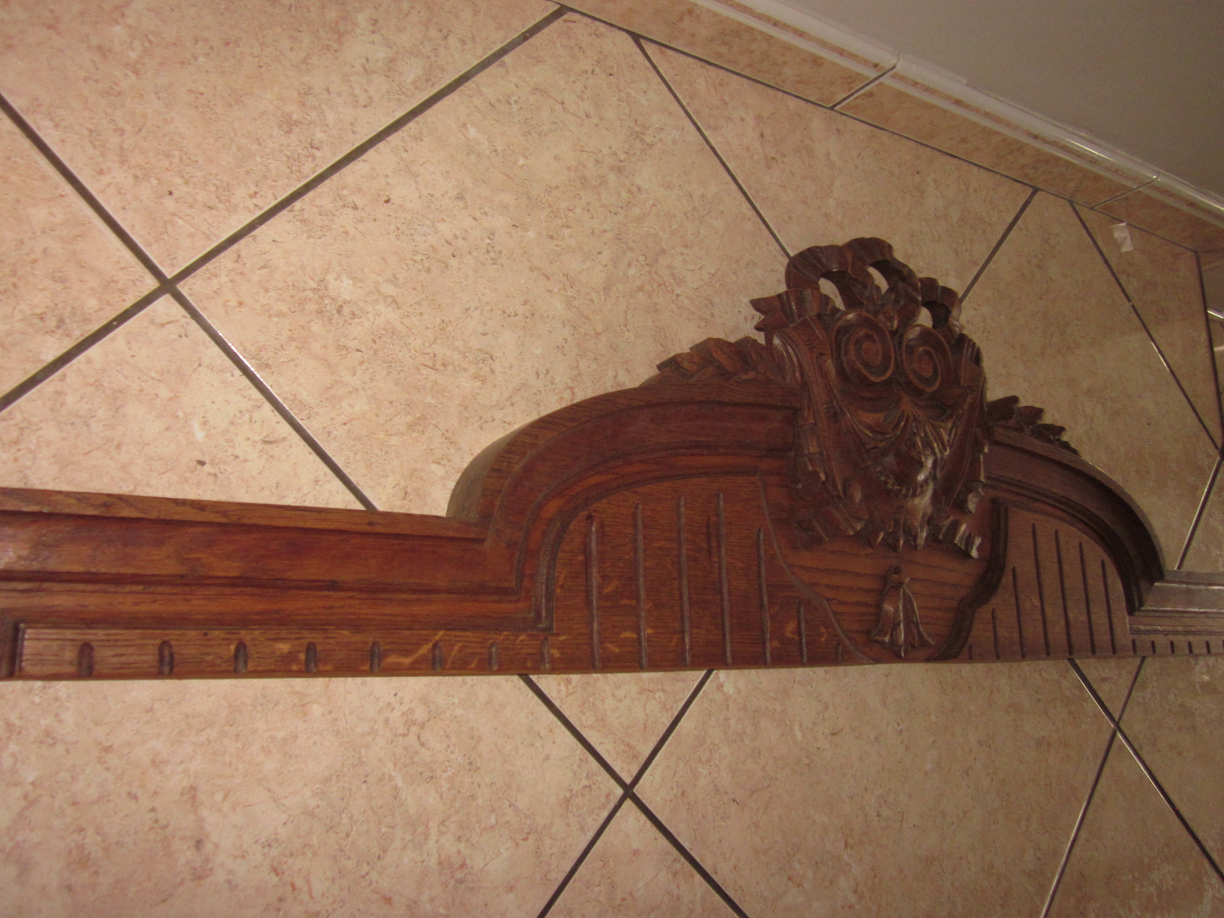 Ancient pediment in oak