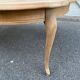 Round extendable dining table Louis XV stripped in solid cherry wood 1960