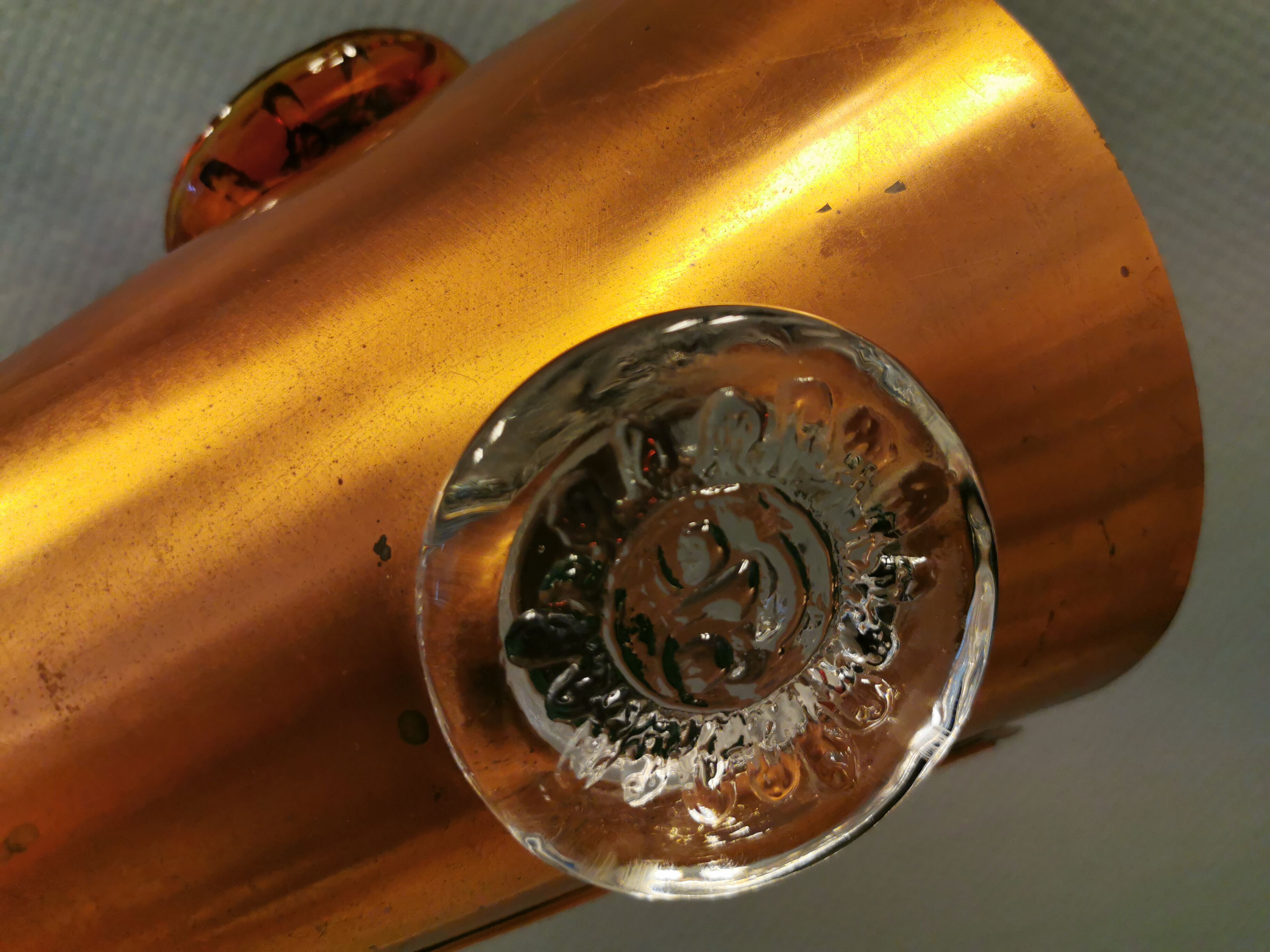 Hanging lamp, model Struten in copper by Erik Höglund & Hans Bergström for Ateljé Lyktan Sweden 1960