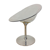 Eros foot armchair tulip Plexiglas and aluminum, by Philippe Starck