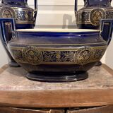 Lot 3 amphora vase boch keramis 1890 bfk fireplace garniture sèvres art deco