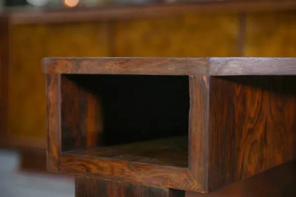 Art Deco side table in rosewood veneer