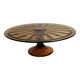 Brown molded glass pie cake dish