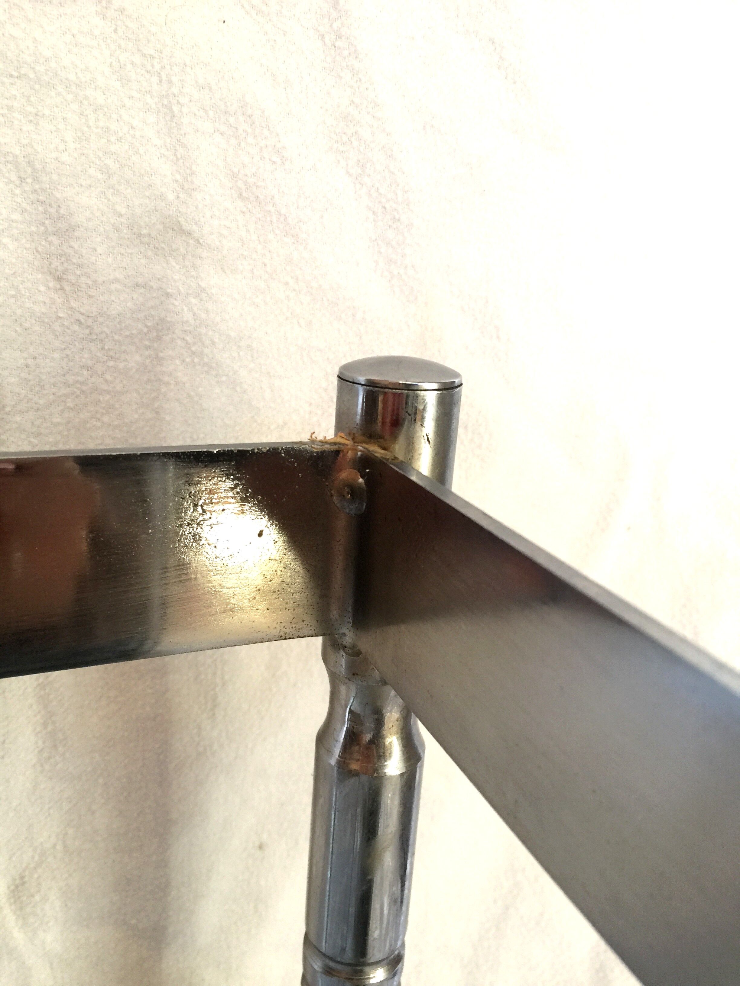 Harness square chrome and smoked glass vintage