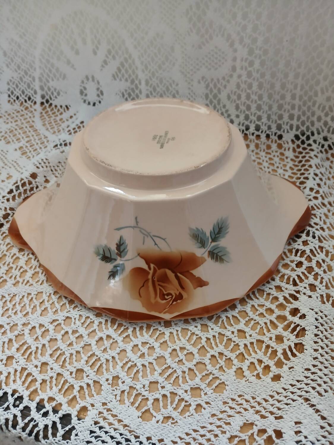 Antique salad bowl from Digoin and Sarreguemines