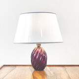 Murano red glass lamp for Venini
