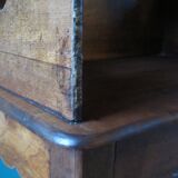 Hazelnut dressing table in the Louis XV style. Late 19th century France, rustic construction.