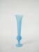 Opaline vase with a scalloped and textured neck, blue, 1960.