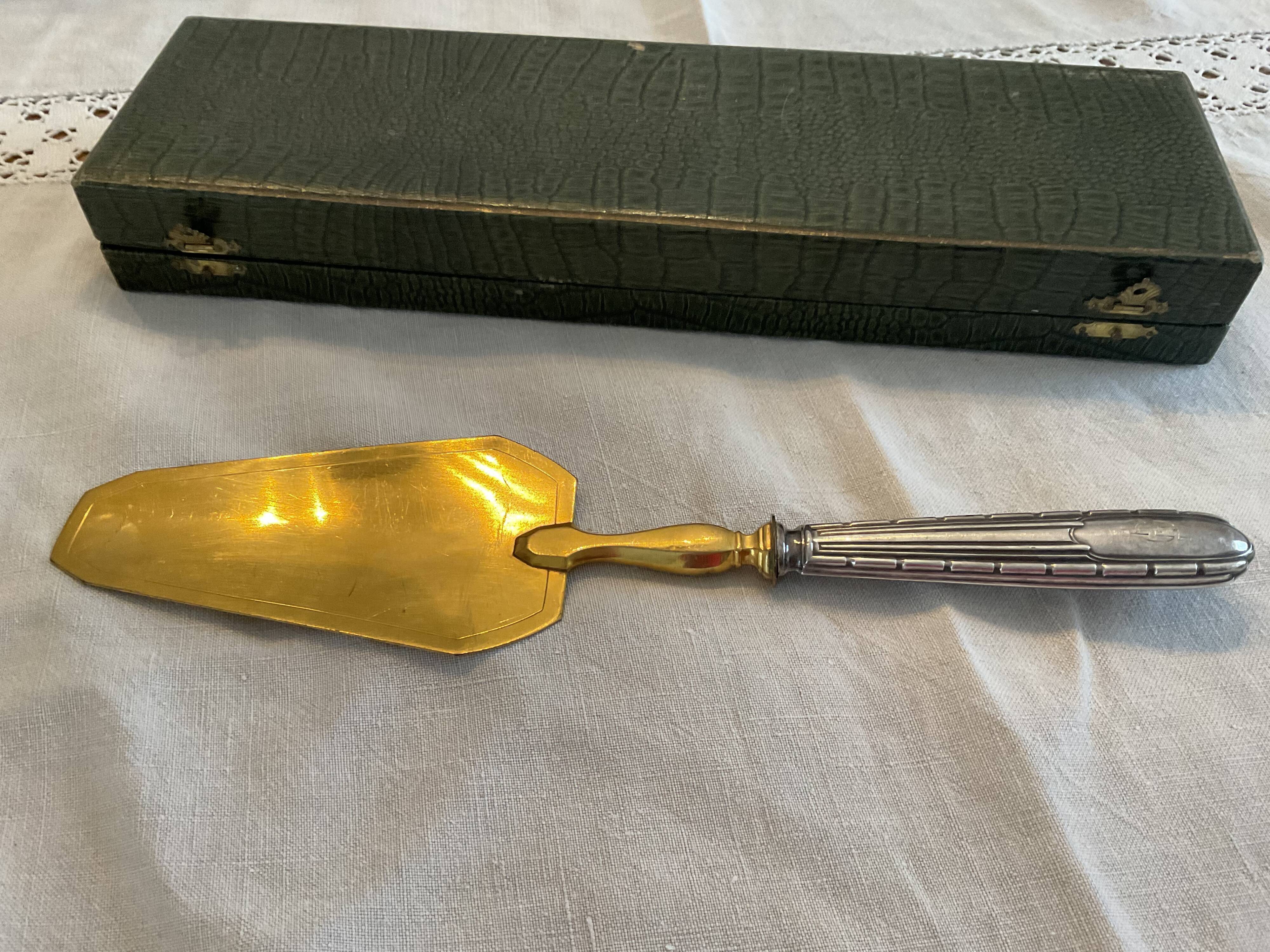 Pie shovel, Art deco, felix brothers, silver stuffed