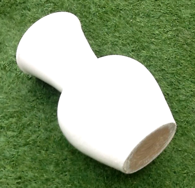 Vase blanc forme balustre terre cuite / céramique