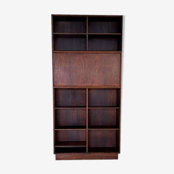 Vintage rosewood bookcase with storage